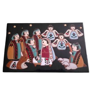 Vintage Arius Tile Company Pueblo Nativity 8 X 12 Christmas Jesus Religious